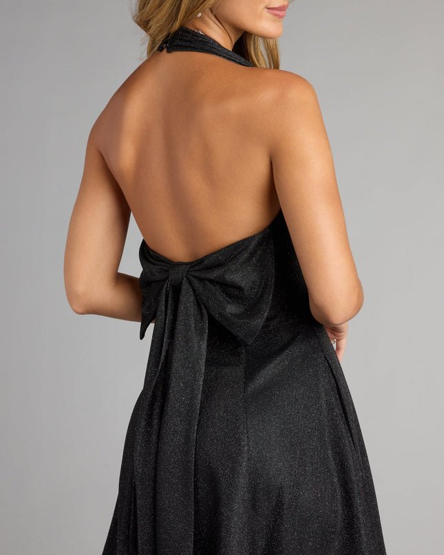 Anika Glitter Bow Skater Mini Dress