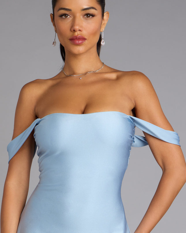 Effortless Charm Off-The-Shoulder Mini Dress