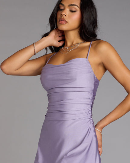 Set The Vibe Asymmetric A-Line Mini Dress