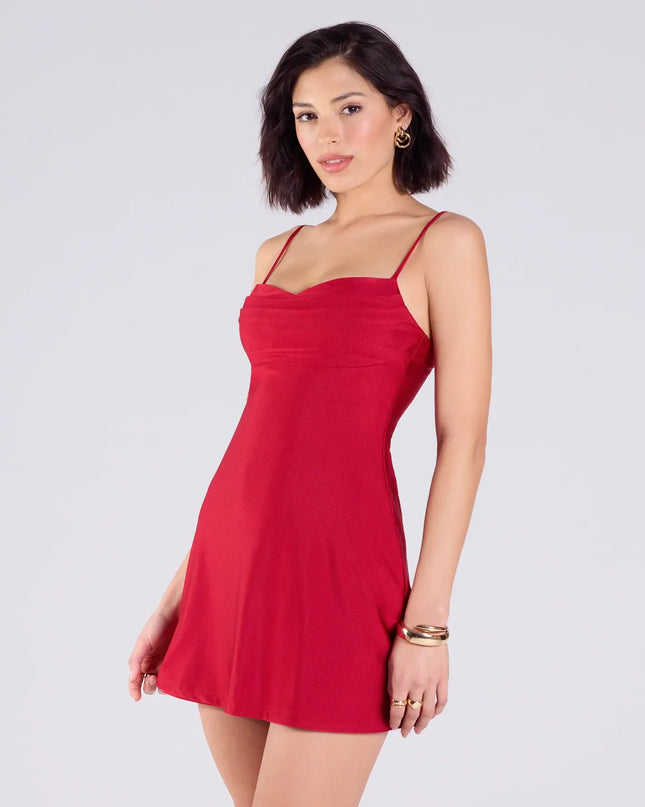 Sleek Sophistication A-Line Pleated Mini Dress