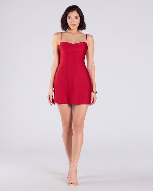 Sleek Sophistication A-Line Pleated Mini Dress