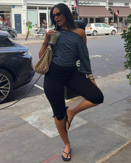 Plans Optional Striped Dolman Top