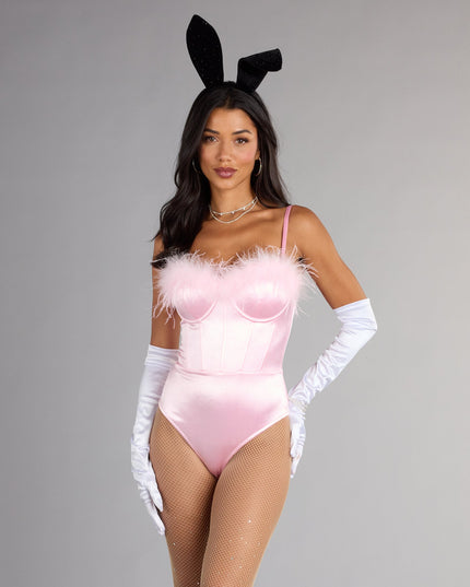 Iconic Bunny Satin Corset Bodysuit