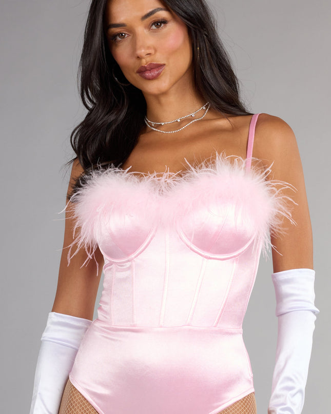 Iconic Bunny Satin Corset Bodysuit