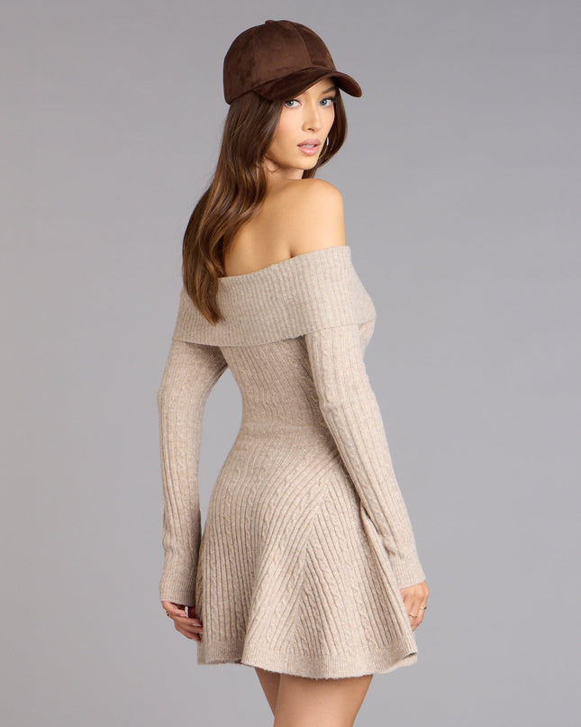 Wrapped Up Cute Off-The-Shoulder Dress