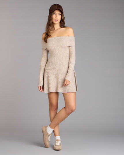 Wrapped Up Cute Off-The-Shoulder Dress