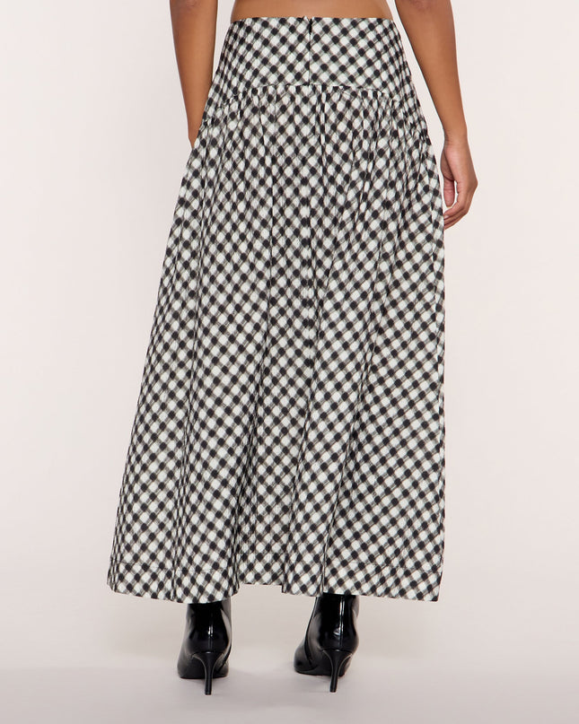 Pattern Play Gingham Plaid A-Line Maxi Skirt