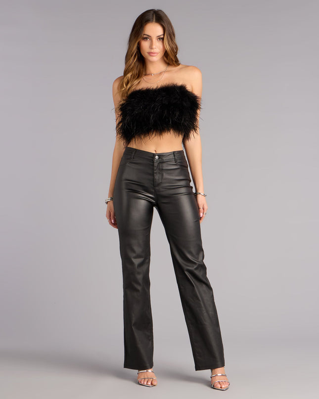 Walking The Walk Faux Leather Straight Leg Pants