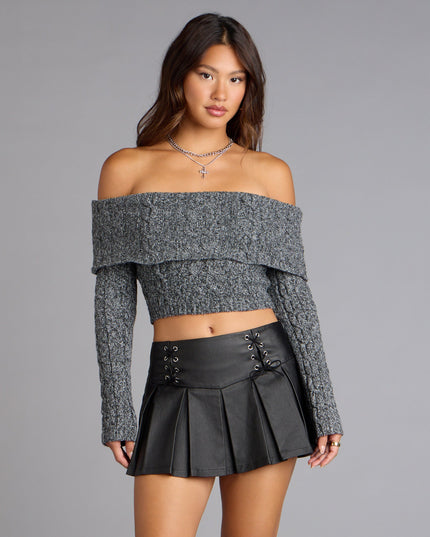 Sweet Trouble Faux Leather Pleated Mini Skort