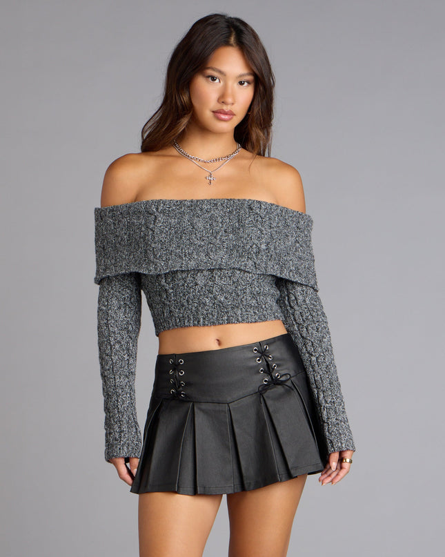 Sweet Trouble Faux Leather Pleated Mini Skort