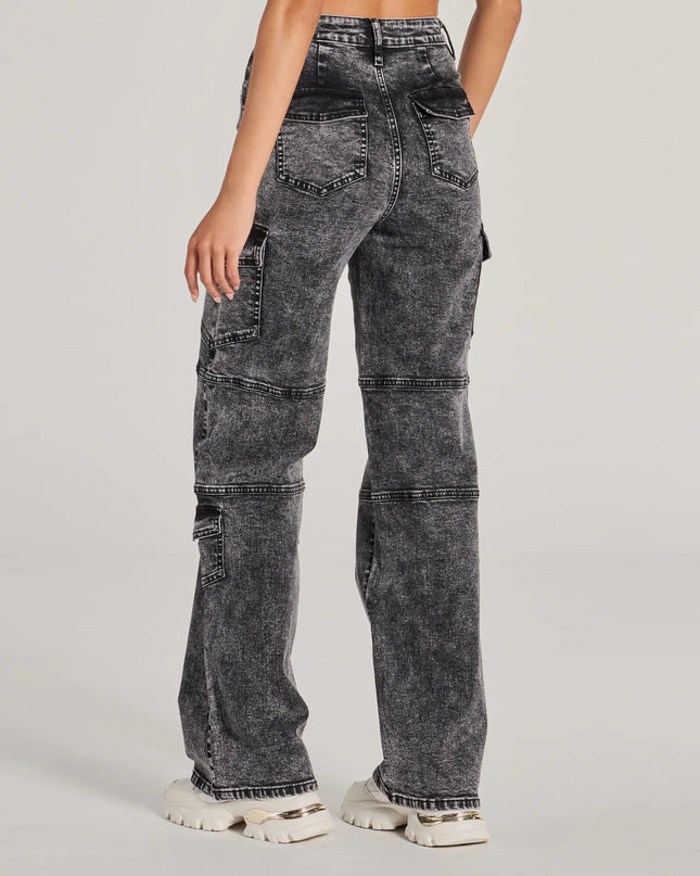 Cool Captured High Rise Cargo Denim Jeans