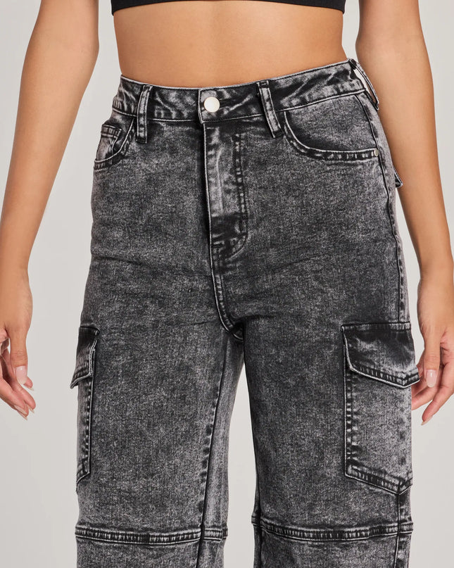 Cool Captured High Rise Cargo Denim Jeans