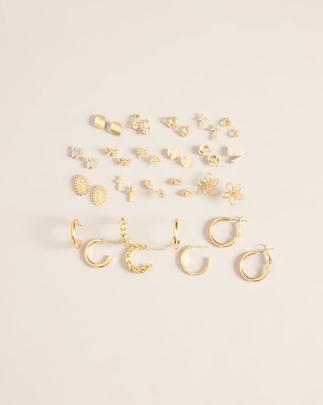 Mix It Up Stud And Hoop Earrings Set