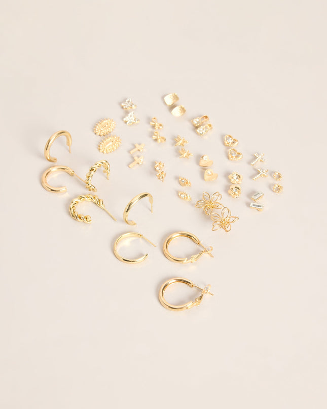 Mix It Up Stud And Hoop Earrings Set
