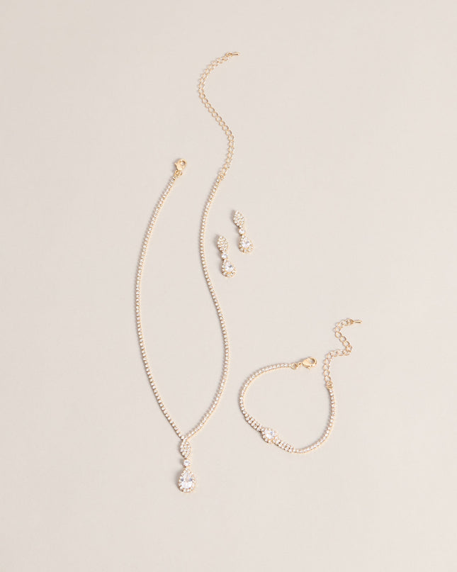 Polished Sparkle Rhinestone Jewelry Set