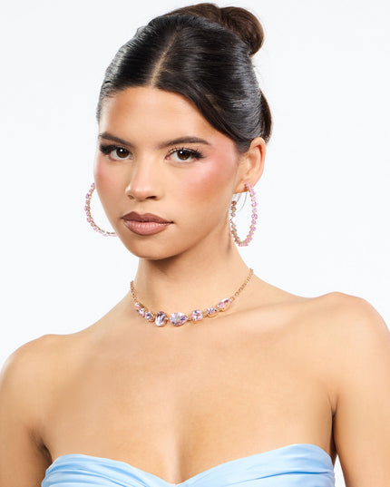 Polished Spark Rhinestone Necklace