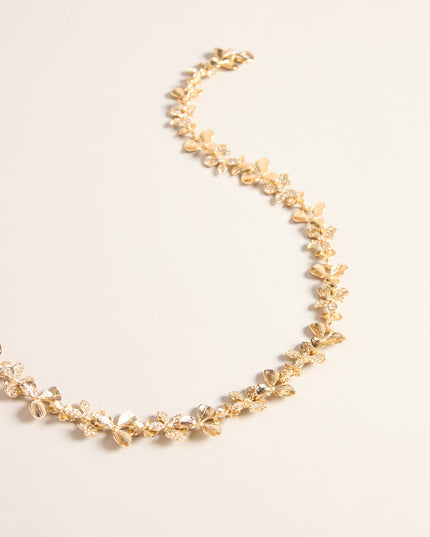 Bloom Around Rhinestone Floral Belly Chain