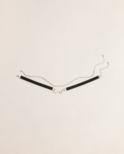 Double Take Rhinestone Butterfly Choker Necklace Set