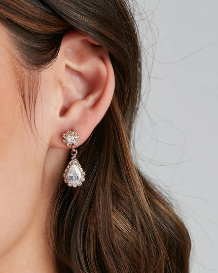 Endless Glam Rhinestone Collar And Earrings Set