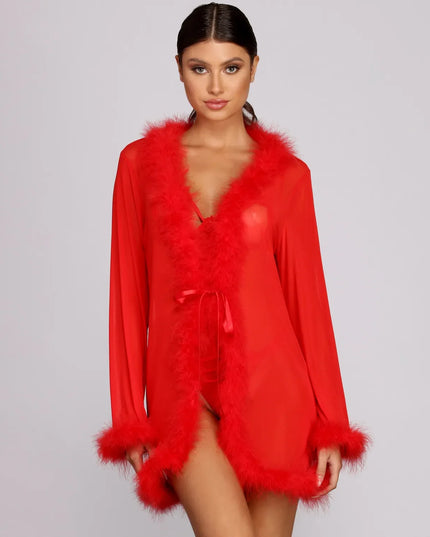 So Seductive Short Mesh Robe