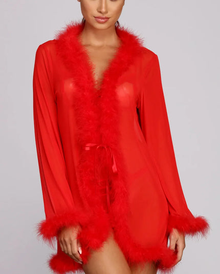 So Seductive Short Mesh Robe