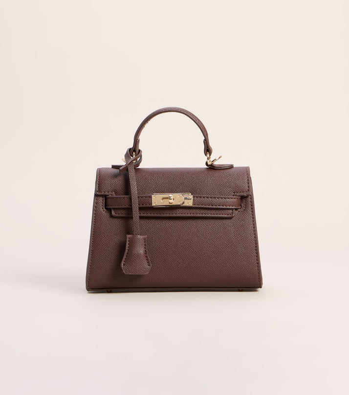 Little Luxe Twist Lock Mini Satchel Bag