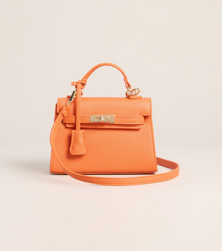 Little Luxe Twist Lock Mini Satchel Bag