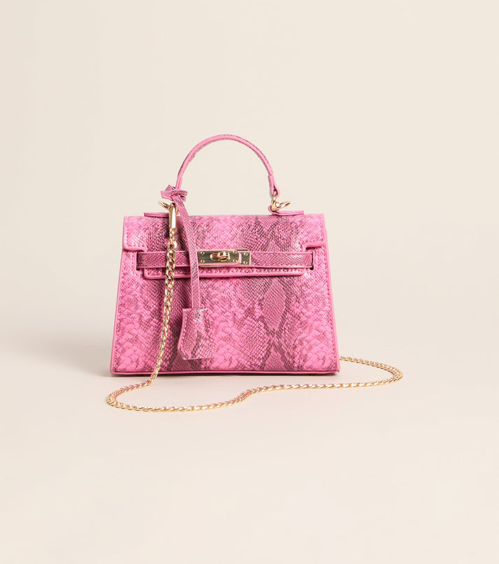 Little Luxe Twist Lock Mini Satchel Bag