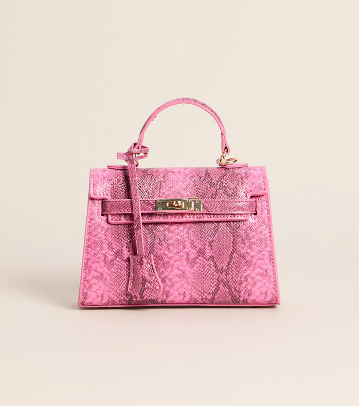 Little Luxe Twist Lock Mini Satchel Bag