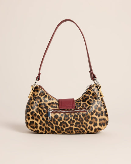 Wild Card Leopard Buckle Shoulder Bag