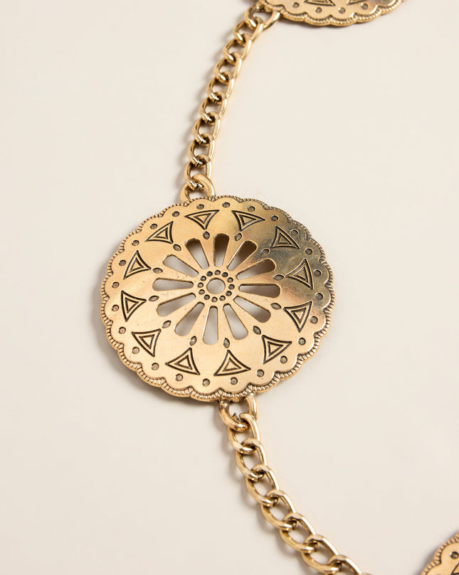 Desert Bloom Medallion Chain Belt