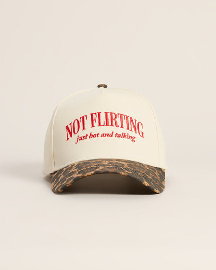 Not Flirting Leopard Print Baseball Hat