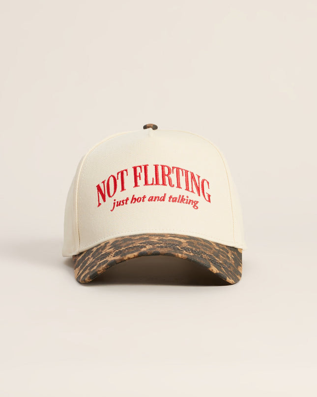 Not Flirting Leopard Print Baseball Hat