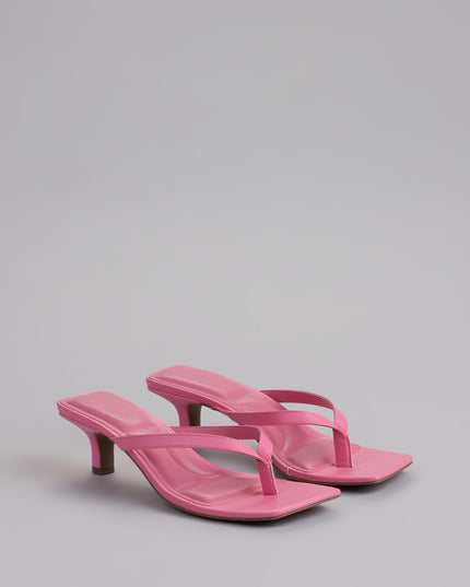 Feeling Chic Thong Square Toe Heels