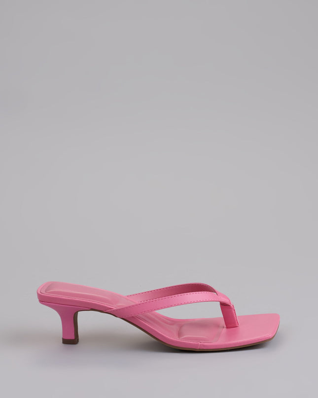Feeling Chic Thong Square Toe Heels