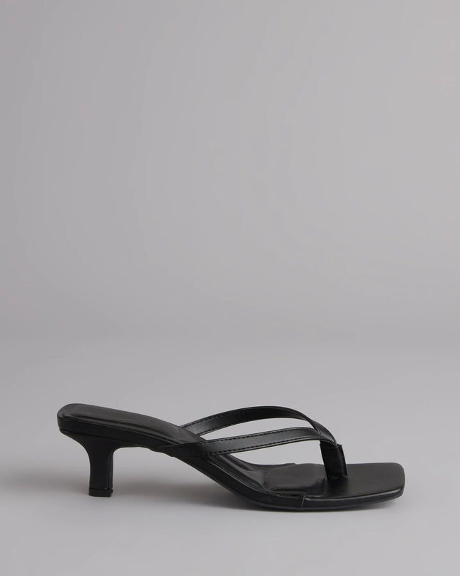 Feeling Chic Thong Square Toe Heels