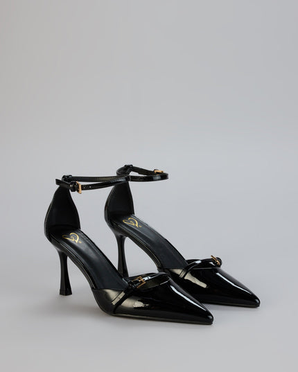 Point Taken Closed Toe Buckle Pumps