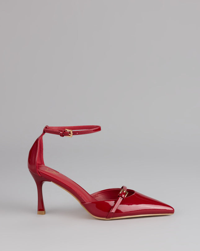 Point Taken Closed Toe Buckle Pumps