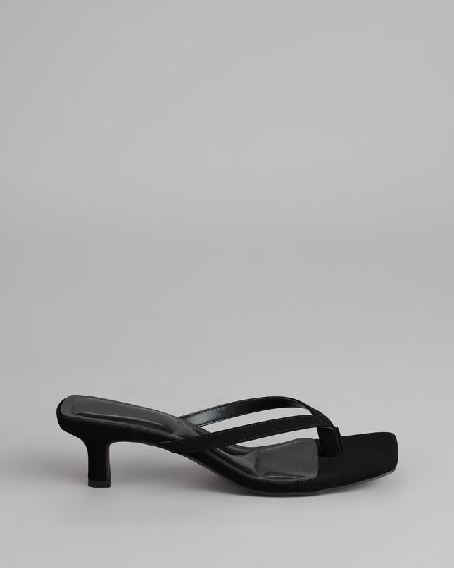 Feeling Chic Thong Square Toe Heels