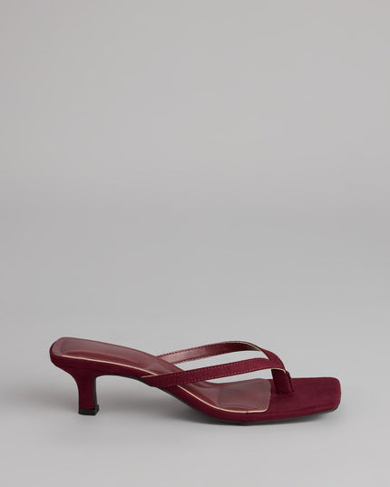 Feeling Chic Thong Square Toe Heels