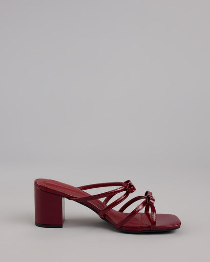 All Day Cute Bow Strap Block Heel Mules