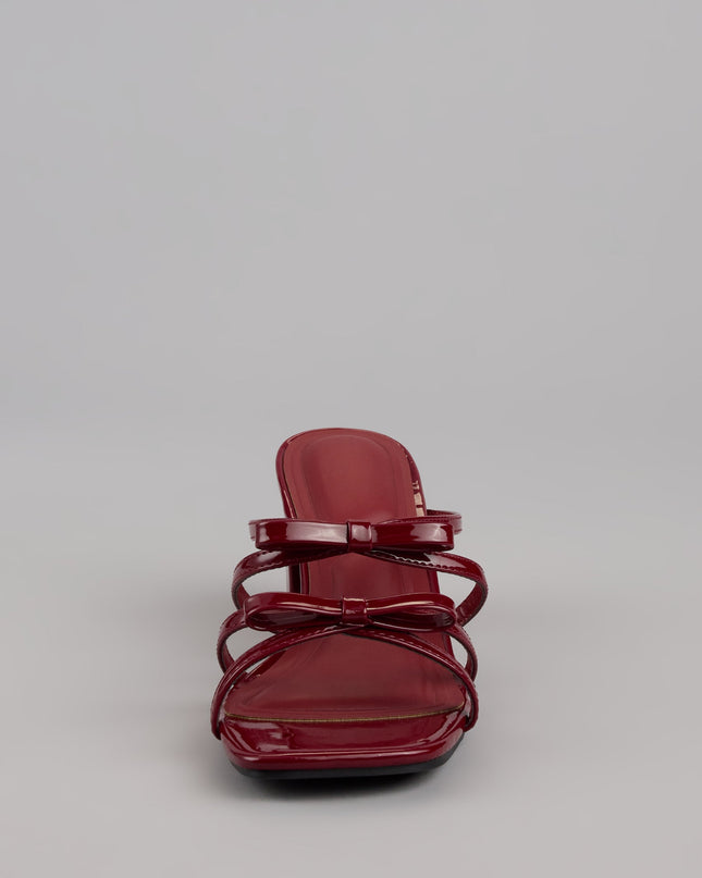 All Day Cute Bow Strap Block Heel Mules