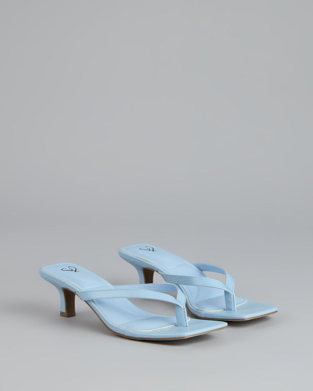 Feeling Chic Thong Square Toe Heels