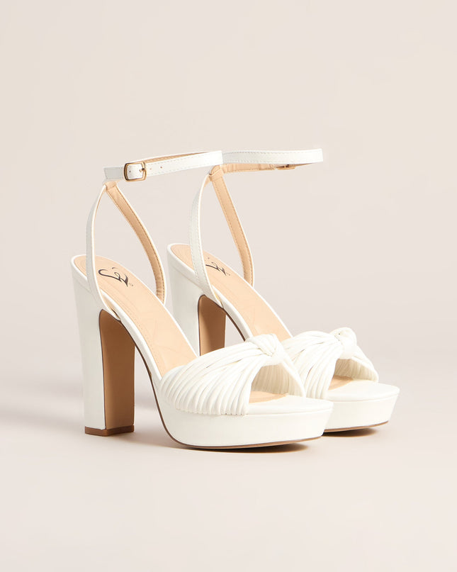 Extra Shine Platform Block Heels