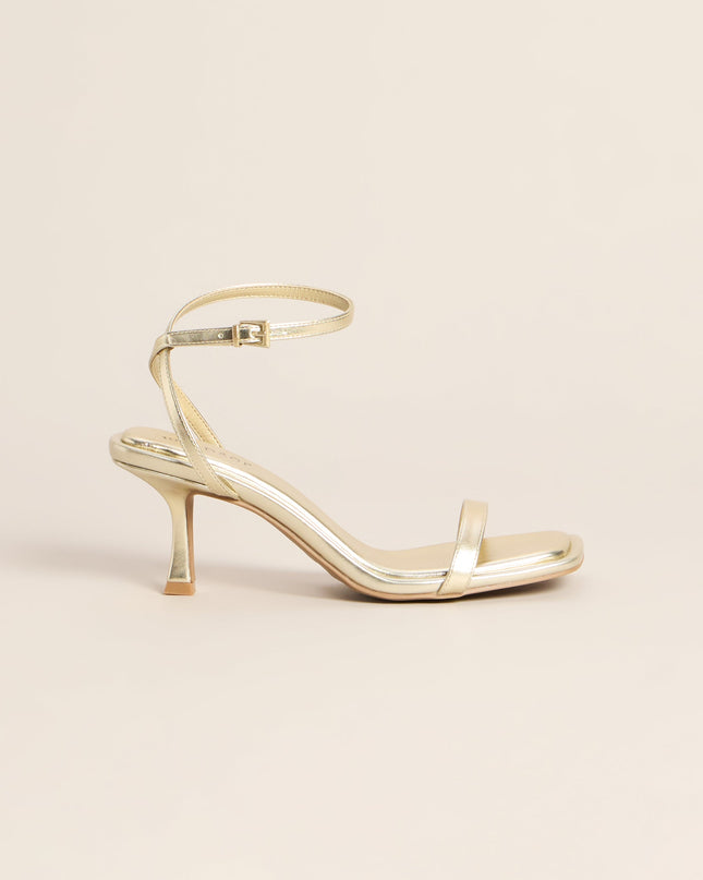 Silver Lining Strappy Kitten Heels
