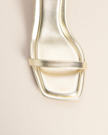 Silver Lining Strappy Kitten Heels