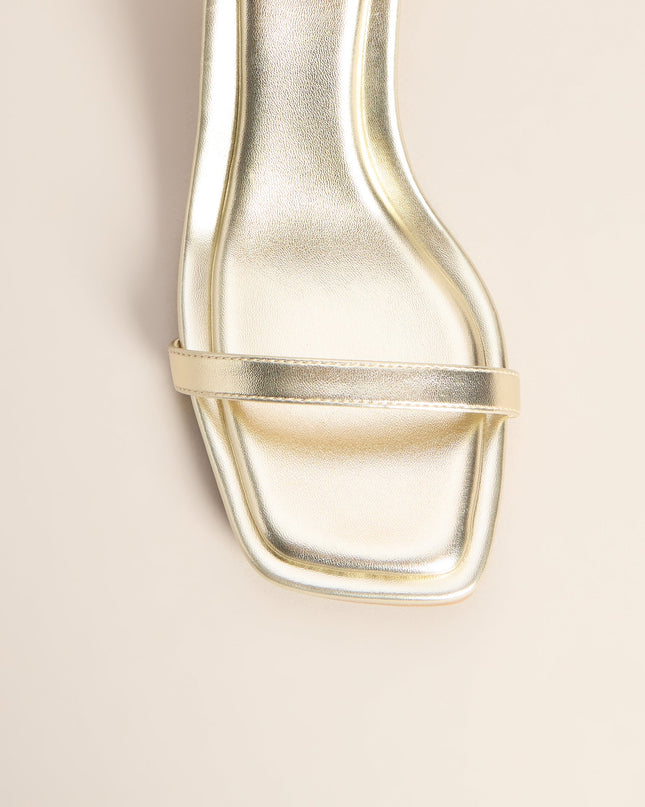 Silver Lining Strappy Kitten Heels