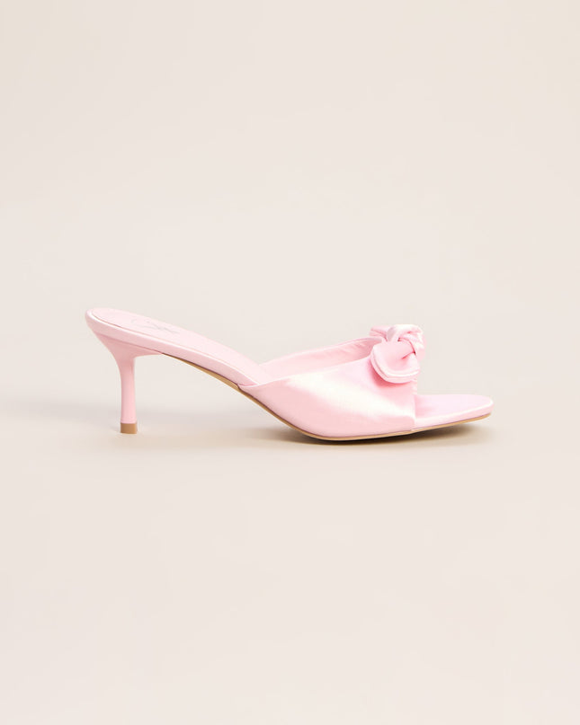 Sweet on You Bow Detail Kitten Heel Mules