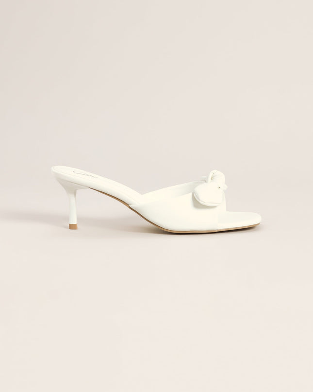 Sweet on You Bow Detail Kitten Heel Mules