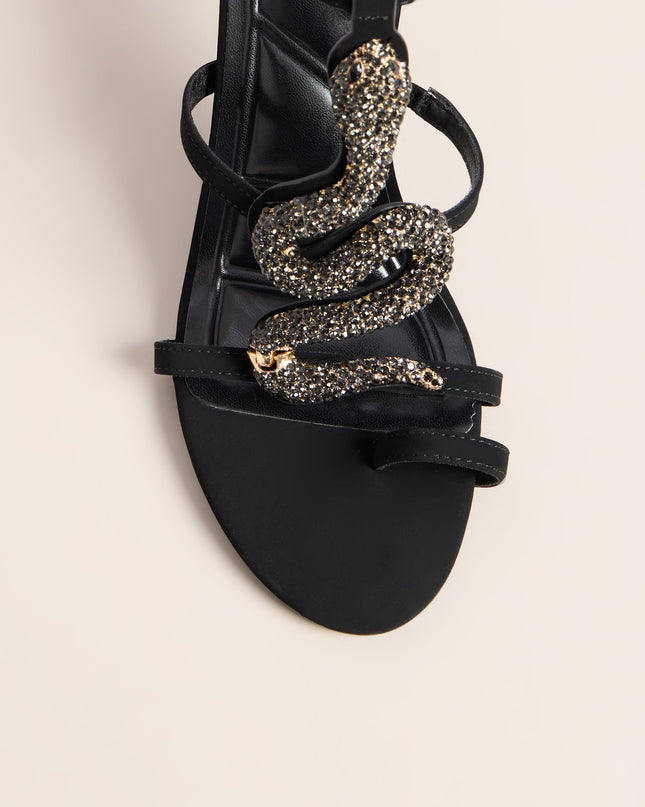 Venomous Glam Rhinestone Snake Heels